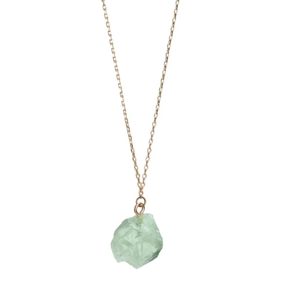 Timi of Sweden: Precious stone Necklace, Gold - Amazonite (Smykke, Necklace)