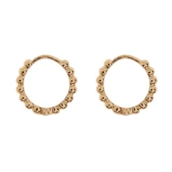 Timi of Sweden: Ruby - Bubbly Huggie Hoop Earrings Gold (Smykke, Earrings)