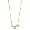 Timi of Sweden: Sarah - 3 Sliding Hearts Necklace Stainless Steel (Smykke, Necklace)