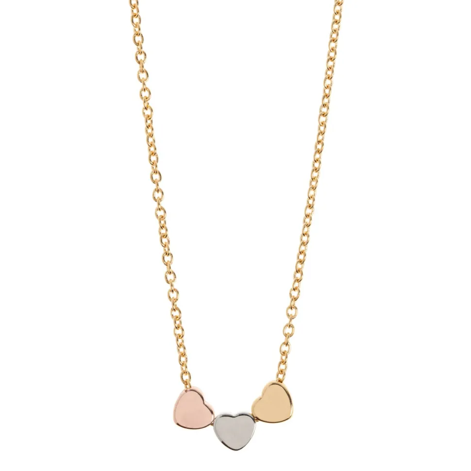 Timi of Sweden: Sarah - 3 Sliding Hearts Necklace Stainless Steel (Smykke, Necklace)