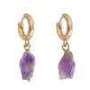Timi of Sweden: Semi Precious Hoop Earrings - Violet Amethyst (Smykke, Earrings)