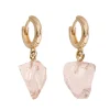 Timi of Sweden: Semi Precious Hoop Earrings - Rose Quartz (Smykke, Earrings)