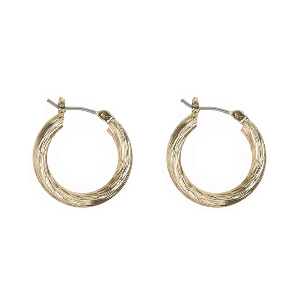 Timi of Sweden: Small Swirly Hoop Earrings - Gold (Smykke, Earrings)
