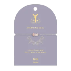 Timi of Sweden: Sparkling Soul Rose Quartz Chip Bracelet (Smykke, Bracelets)