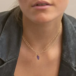 Timi of Sweden: Stay Cool Amethyst Necklace - Gold (Smykke, Necklace)