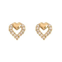 Timi of Sweden: Tiny crystal heart stud (Smykke, Earrings)