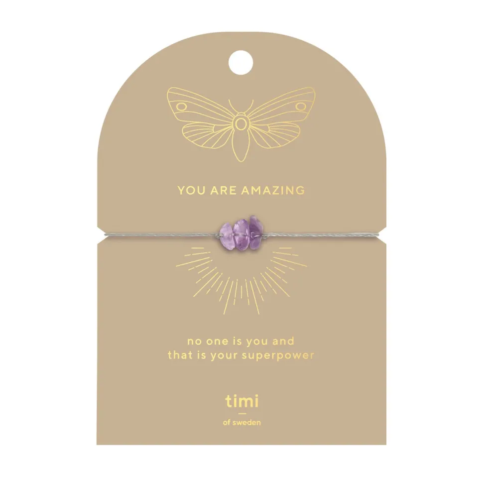 Timi of Sweden: You Are Amazing Amethyst Chip Bracelet (Smykke, Bracelets)