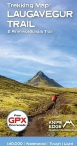 Trekking Map: Iceland's Laugavegur Trail (& Fimmvorduhals Trail): 1:40,000 mapping- F... (Sheet map, folded, Engelsk)