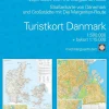 Turistkort Danmark med Margueritruten + bykort (Kort falset papir, Dansk)