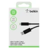 USB-C to USB-A 3.1 Cable, Black (1m) (Mobil- & tablet-tilbehør)