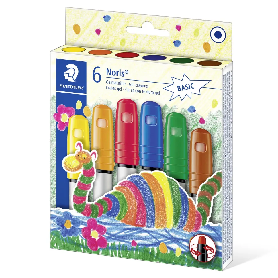 Voksfarver Noris Gel Twisters ass (6) (Kontorartikler)