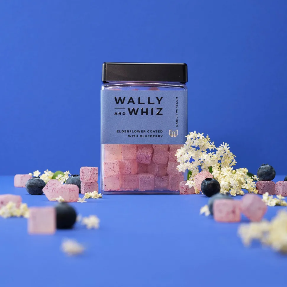 Wally and Whiz – Hyldeblomst med blåbær, 240g (Vingummi)