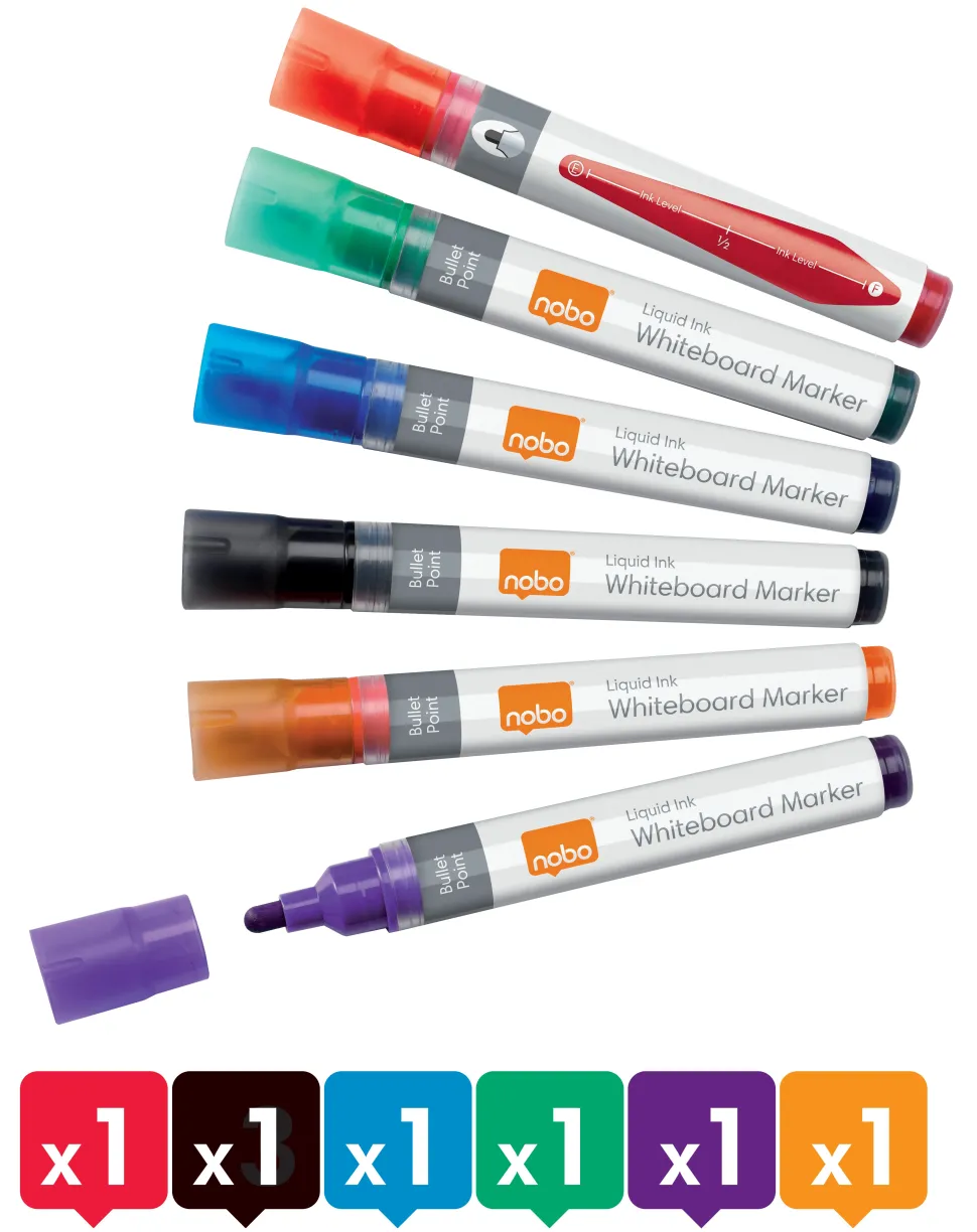 WB Marker LiquidInk rund 3mm ass (6) (Kontorartikler)