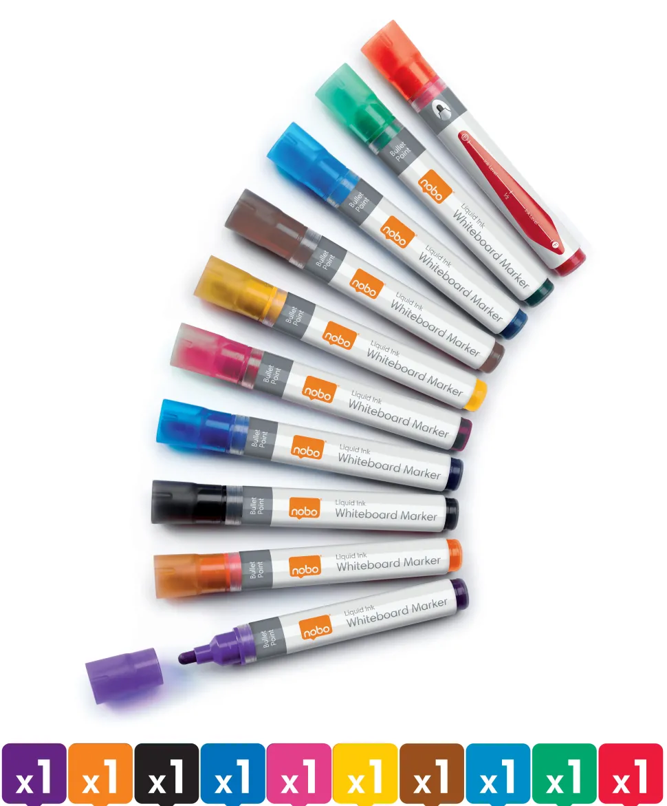 WB Marker LiquidInk rund 3mm ass (10) (Kontorartikler)