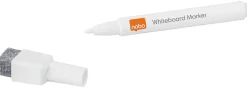 WB Marker m/magnetisk hætte rund 2mm hvid (6) (Kontorartikler)