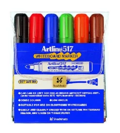 Whiteboard Marker Artline 517 6-sæt (Kontorartikler)