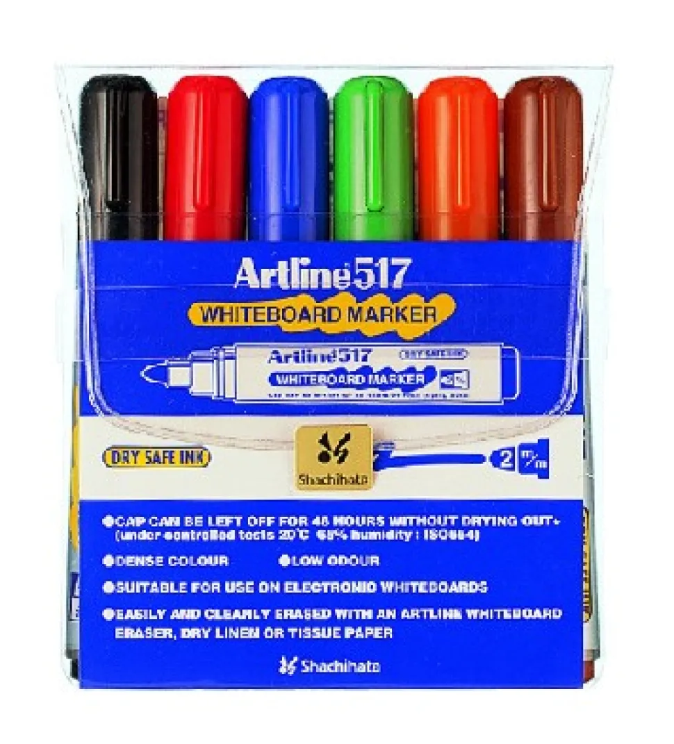 Whiteboard Marker Artline 517 6-sæt (Kontorartikler)