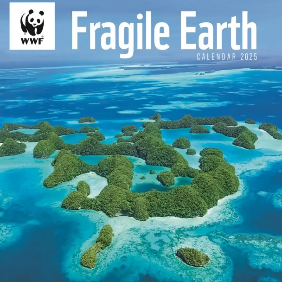 WWF Fragile Earth Square Wall Calendar 2025 (Kalender, Calendar, Engelsk) af Carousel Calendars
